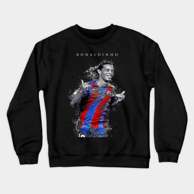 Ronaldinho in abstract art Crewneck Sweatshirt by Yopi